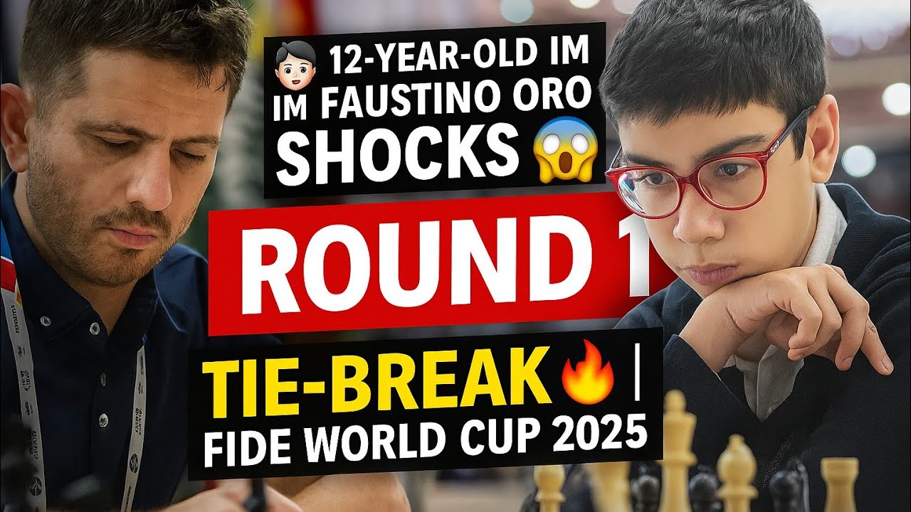 🧒♟ 12-Year-Old IM Faustino Oro SHOCKS GM Ante Brkic 😱 | Advances To Round 2 of FIDE World Cup 2025 🏆