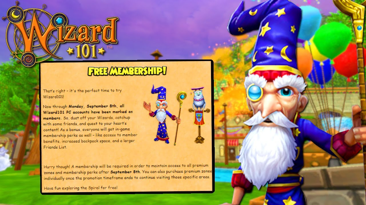 Wizard101 Just Gave EVERYBODY FREE Membership!!!