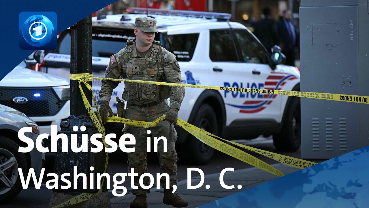 US-Hauptstadt: Sch&uuml;sse auf Nationalgardisten nahe dem Wei&szlig;en Haus in Washington, D. C.