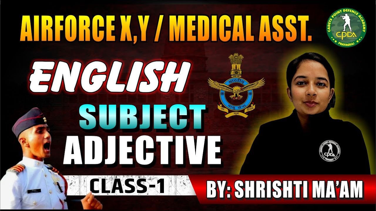 English Practice for Airforce, Navy I Practice Set 1 I Adjective I Mission March 2026 I Shrishti Mam