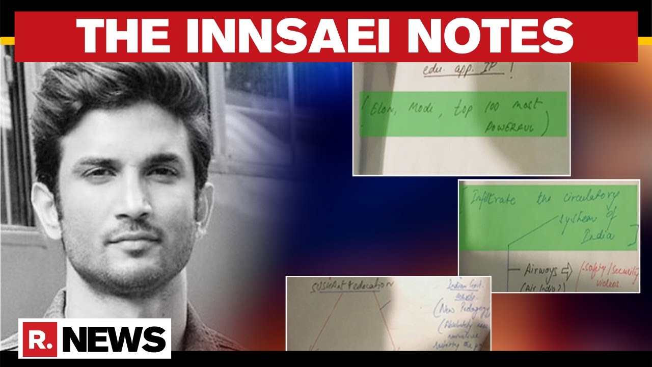 Sushant Singh Rajput Listed Innsaei Ventures' 3-year Plan In 17 Notes Accessed By Republic TV
