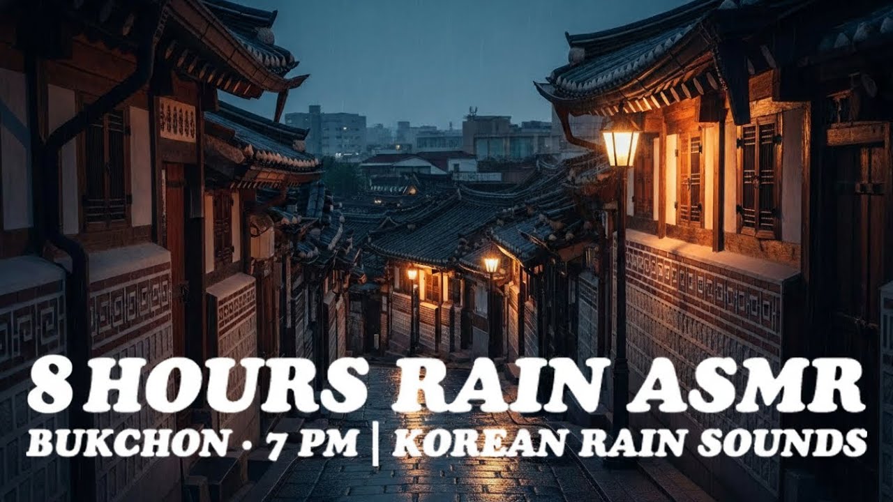 Bukchon . 7 PM | Korean Rain Sounds