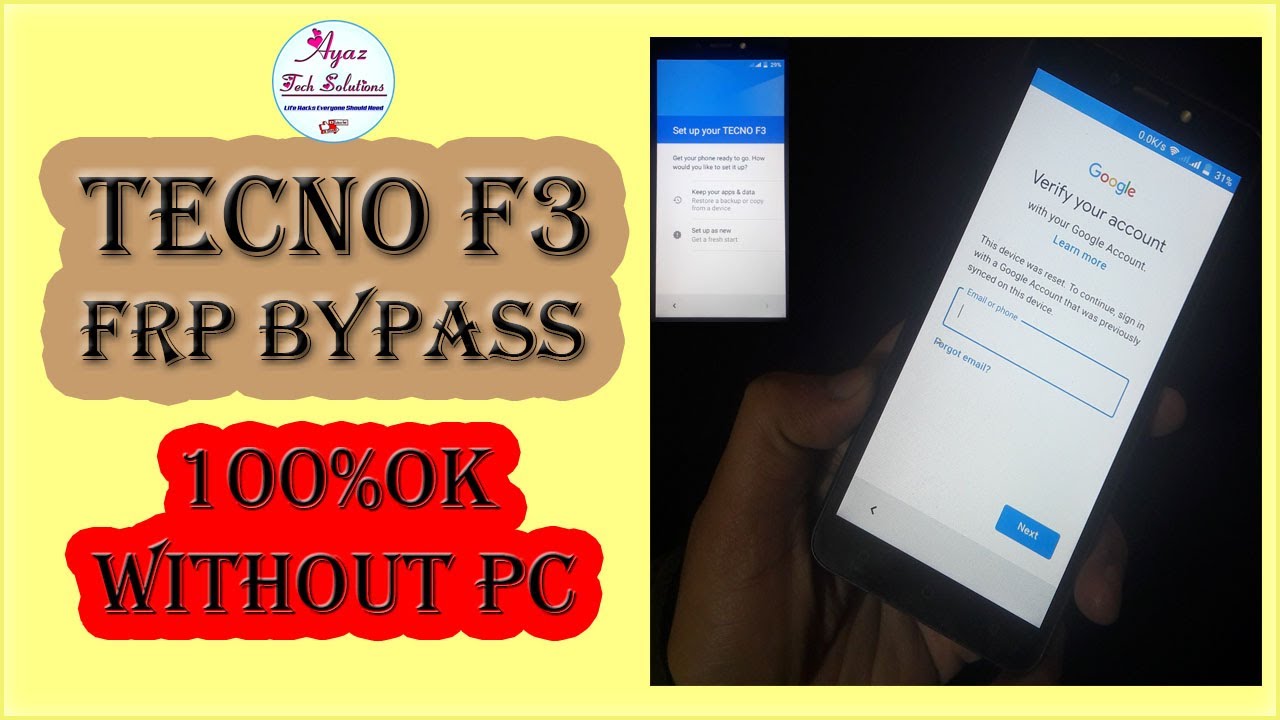 Tecno | F3 Frp | Bypass | how to unlock Frp lock | Remove Google Account Verification Easy