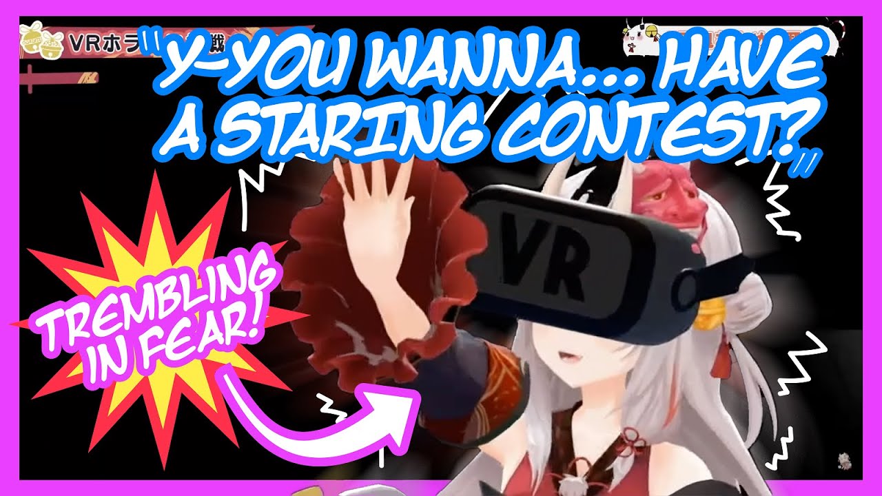Nakiri Ayame Starts Shaking in Fear in 3D VR Horror Stream [ENG]