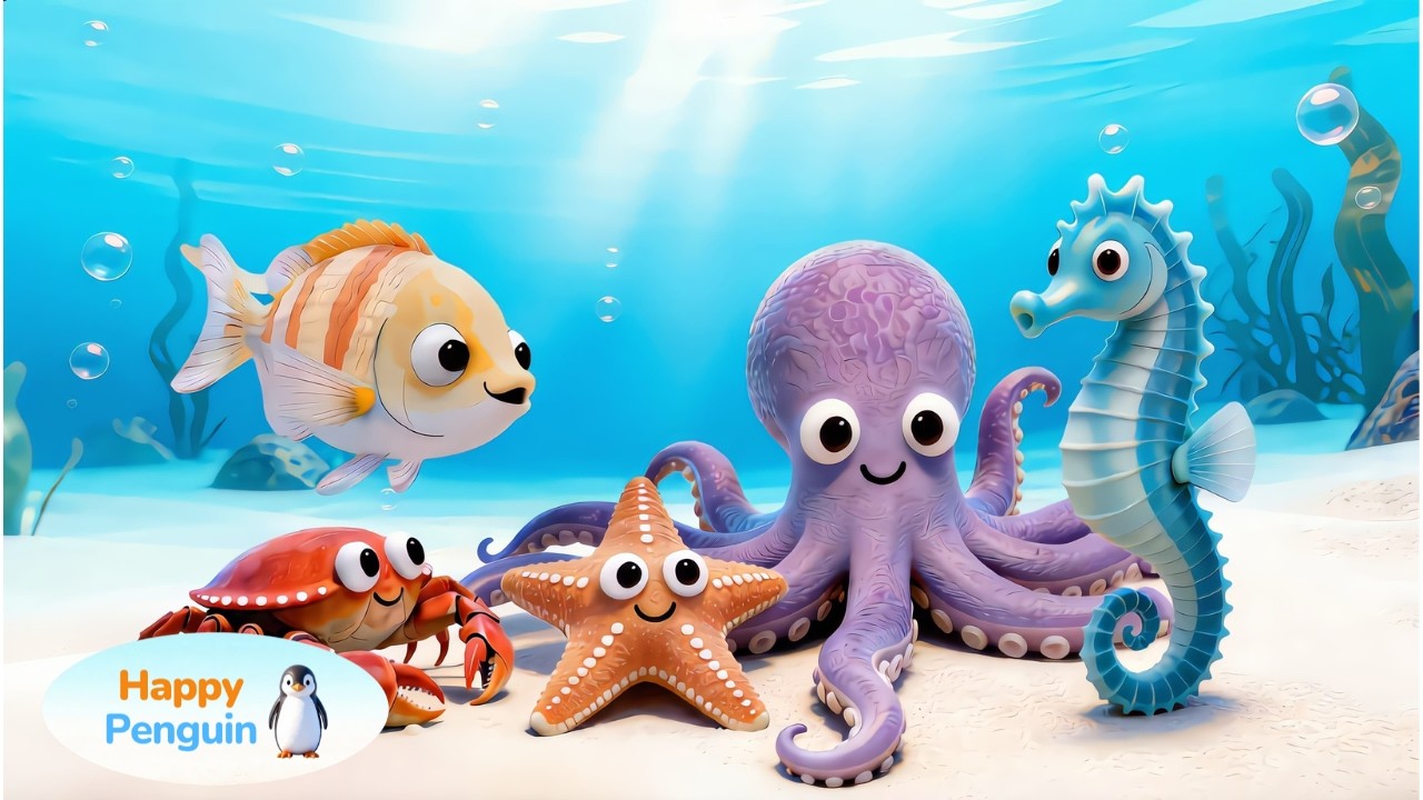 Under the Sea - Ocean Animal Song | Kids Songs & Nursery Rhymes | Happy Penguin