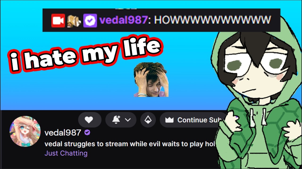 Vedal Struggles To Stream For 42 Minutes