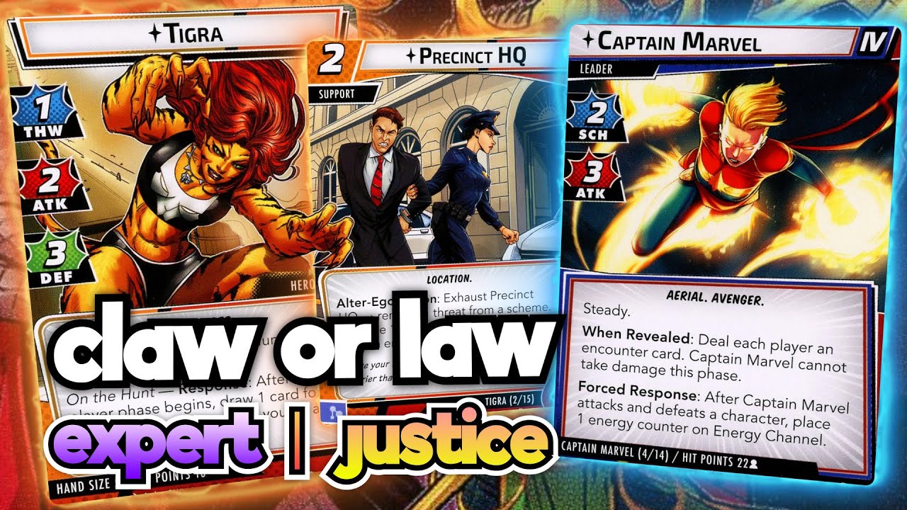 Claw or Law - Tigra Justice vs. Captain Marvel - Expert - Marvel Champions