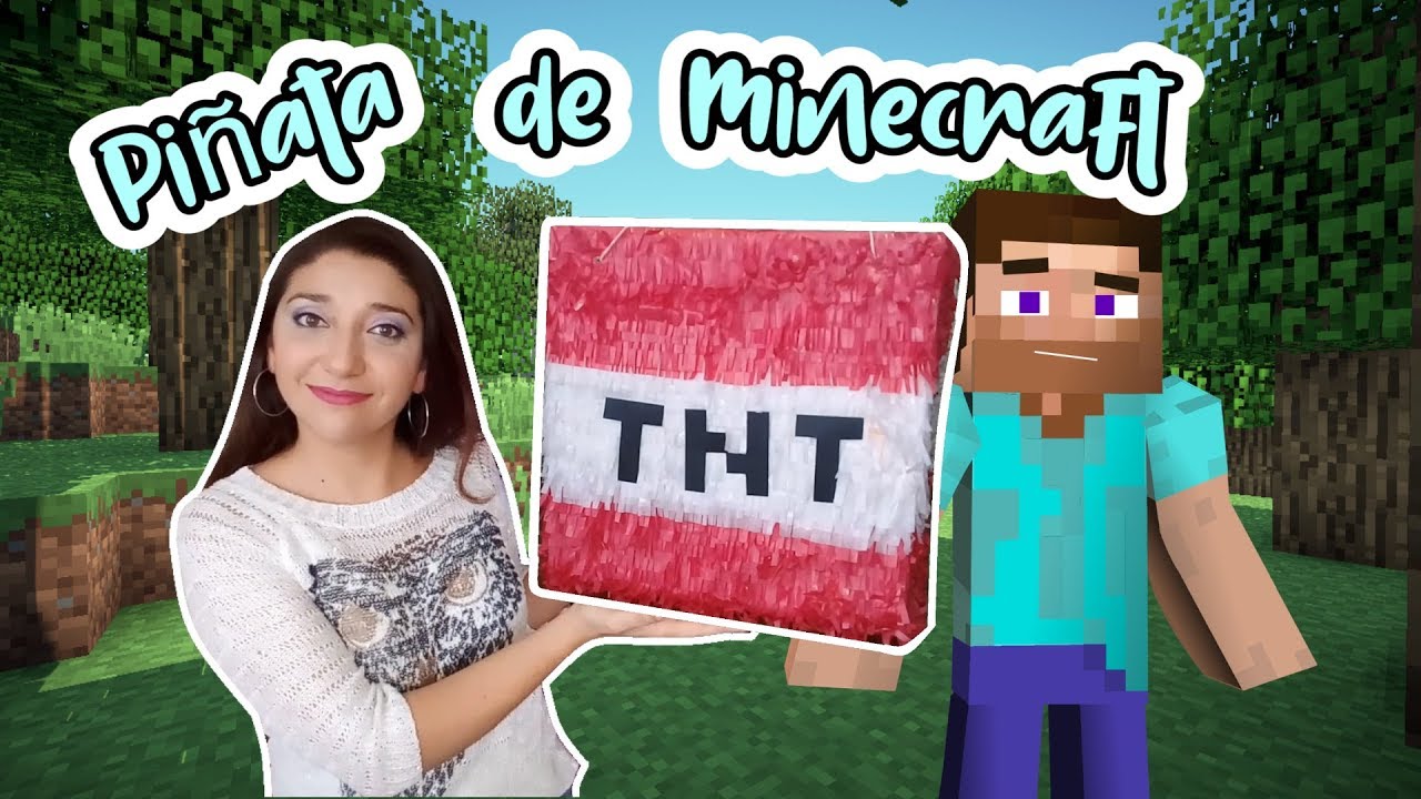COMO HACER UNA PIÑATA DE MINECRAFT DE TNT- Paito