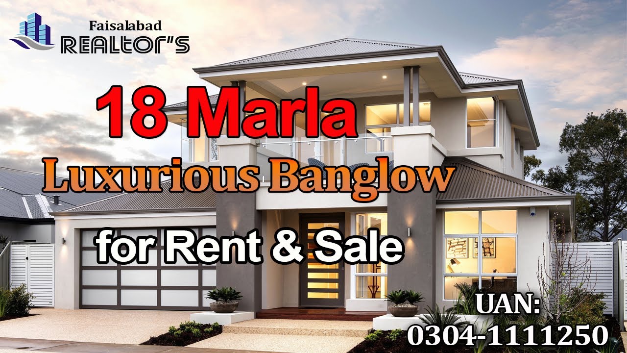 20 Marla Luxurious Banglow for Rent and Sale at Amir town Canal Road | 