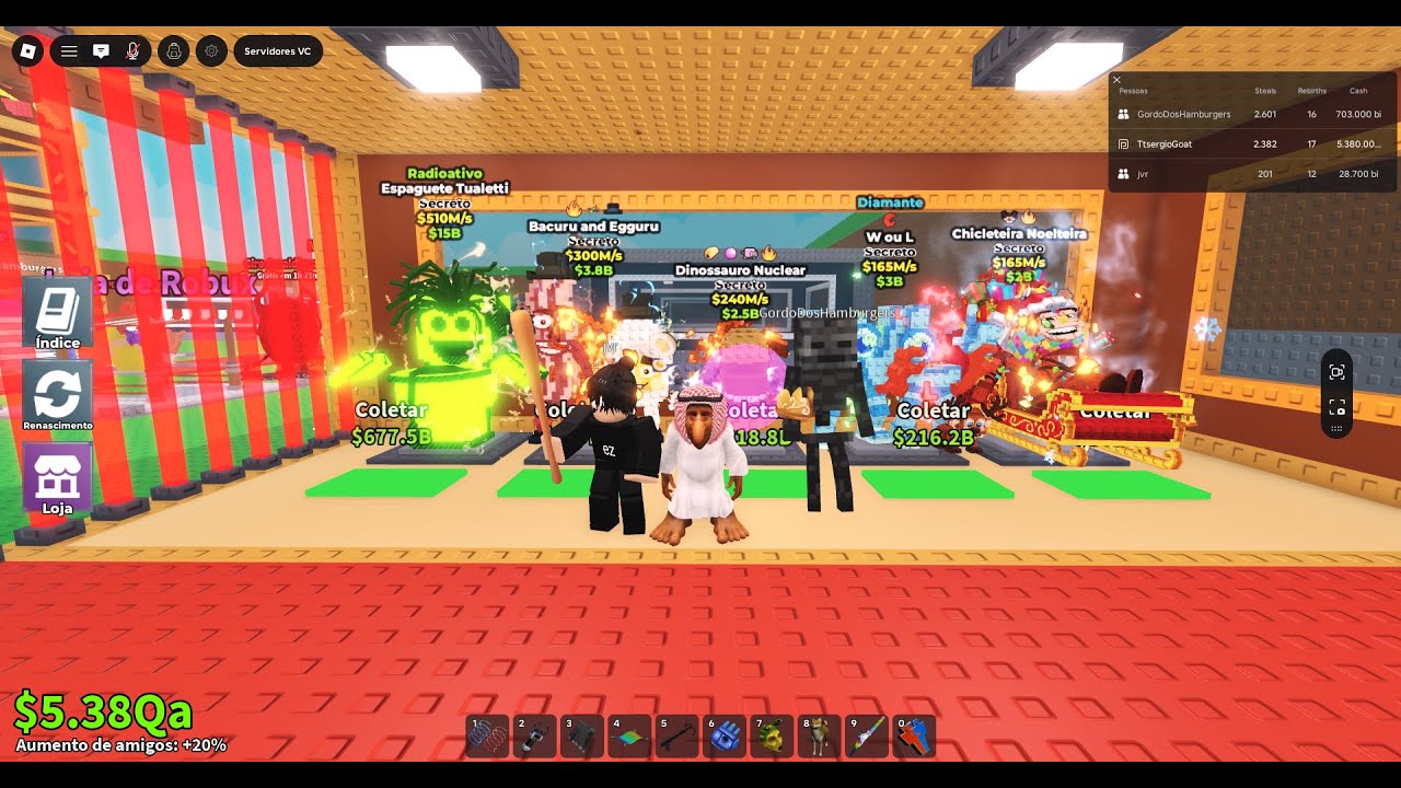 Live roube um brainrot Pvp e trade