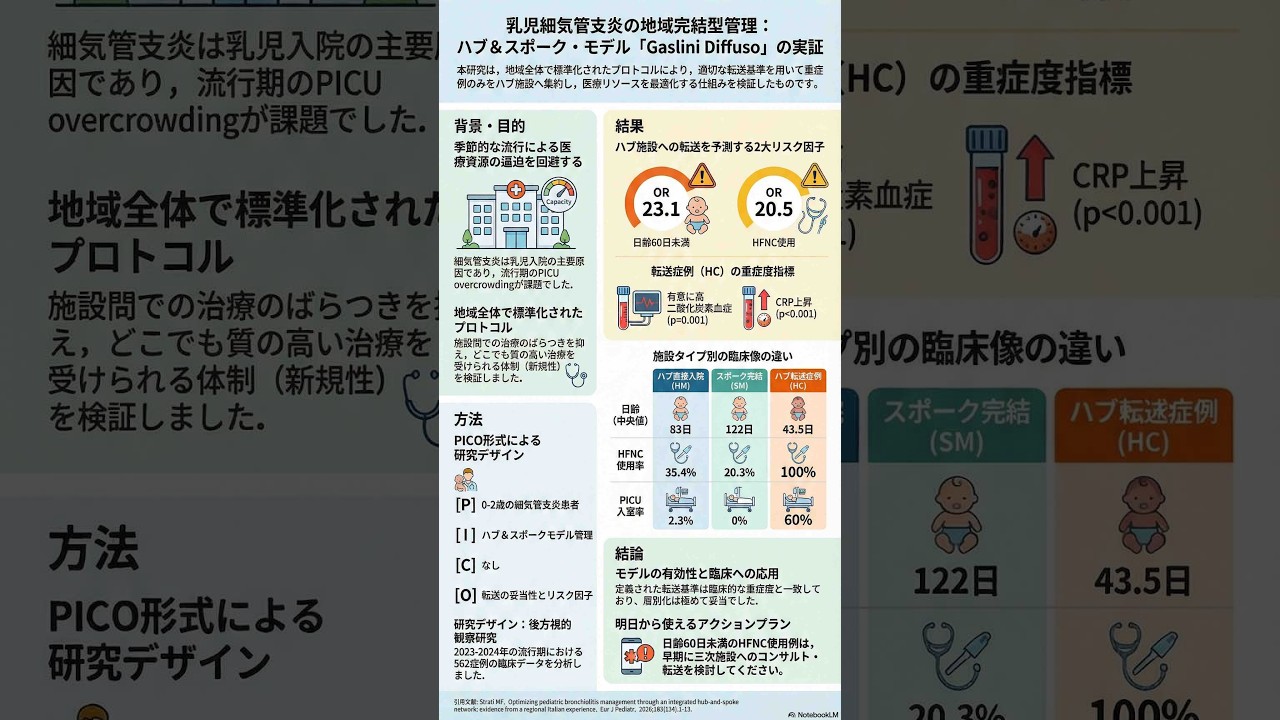 小児細気管支炎管理の重症集約システム（イタリア）