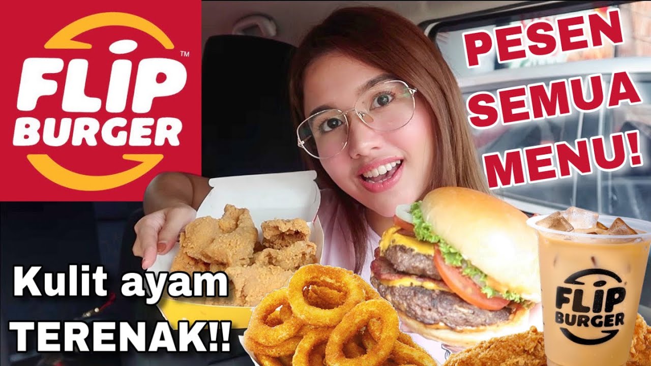 FLIP BURGER MUKBANG! CHICKEN SKIN NYA JUARAA!!