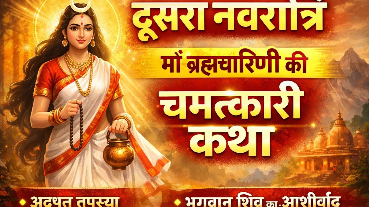 मां ब्रह्मचारिणी की चमत्कारी कथा || नवदुर्गा कथा ||             #जय माता दी# Navratri vrat katha🙏🙏