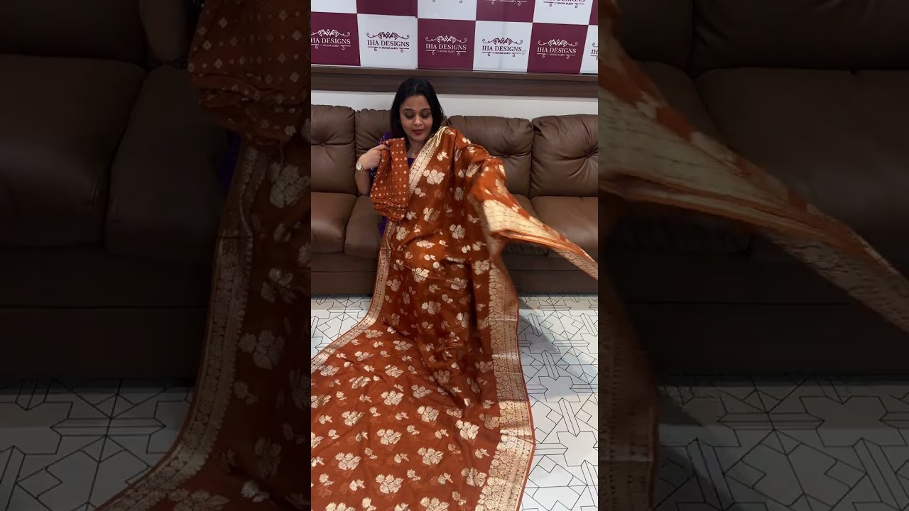 Viscose organza sarees collections for booking visits