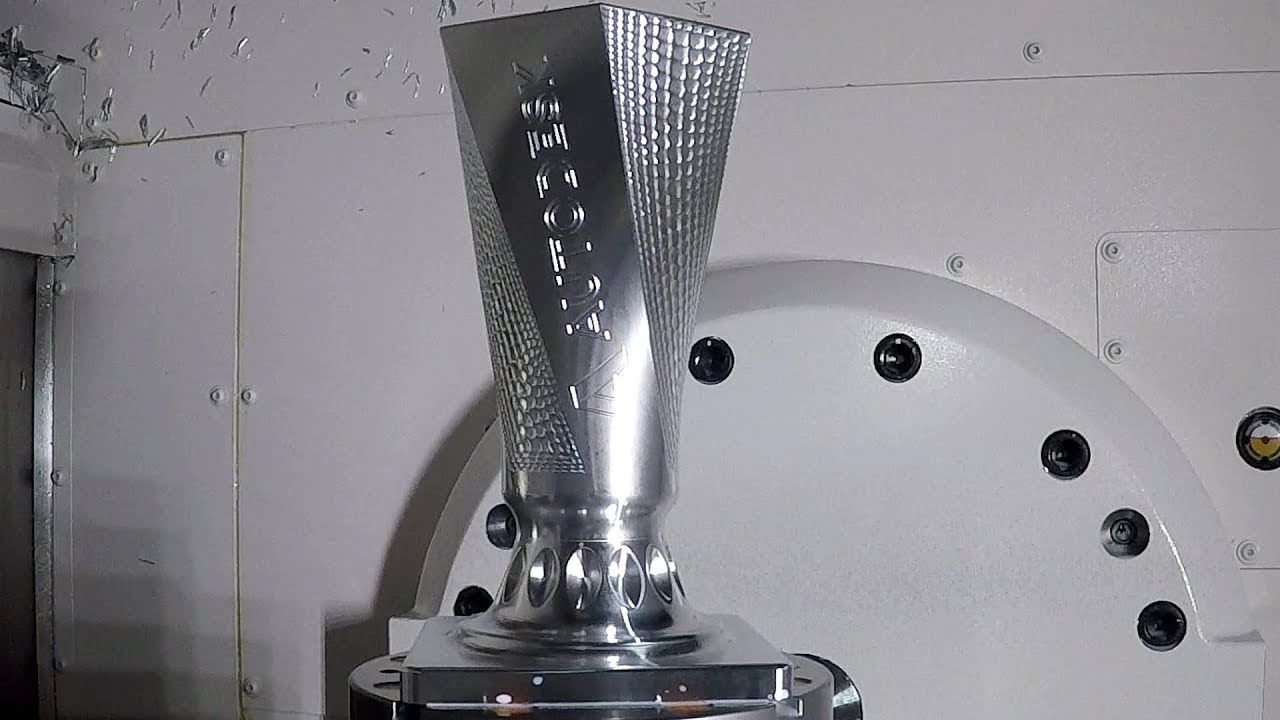 PowerMill 5-Axis Vase Machining on Okuma MU4000V