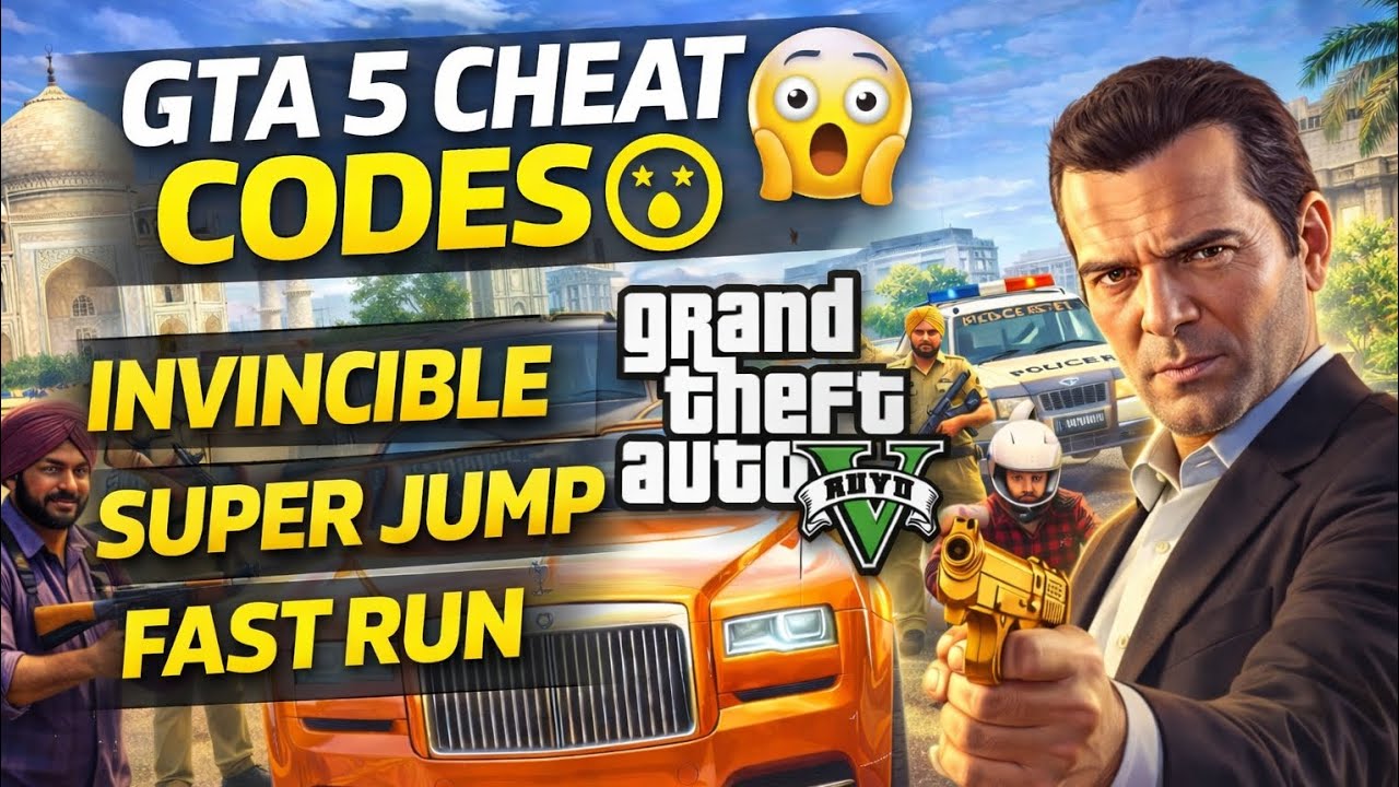 INDIAN GTA V CHEAT CODES | ALL CRAZY CHEAT CODES ☠️