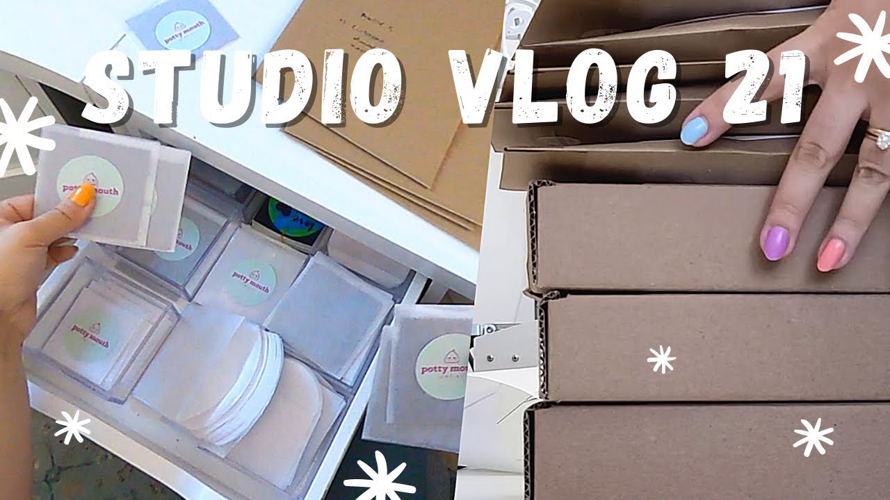 studio vlog 21 - my point of view day, eco-friendly packing, closeup of metal stamping jewelry