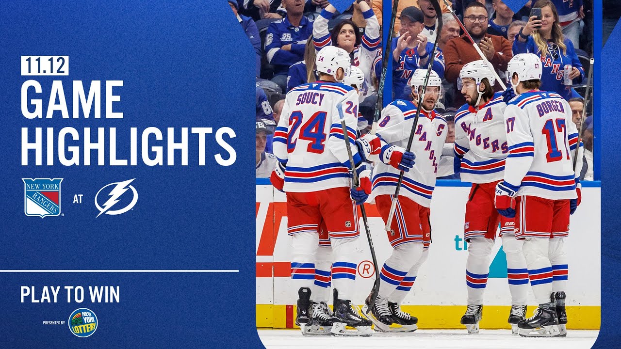 GAME HIGHLIGHTS | 2025-26: New York Rangers at Tampa Bay Lightning (11/12/25)