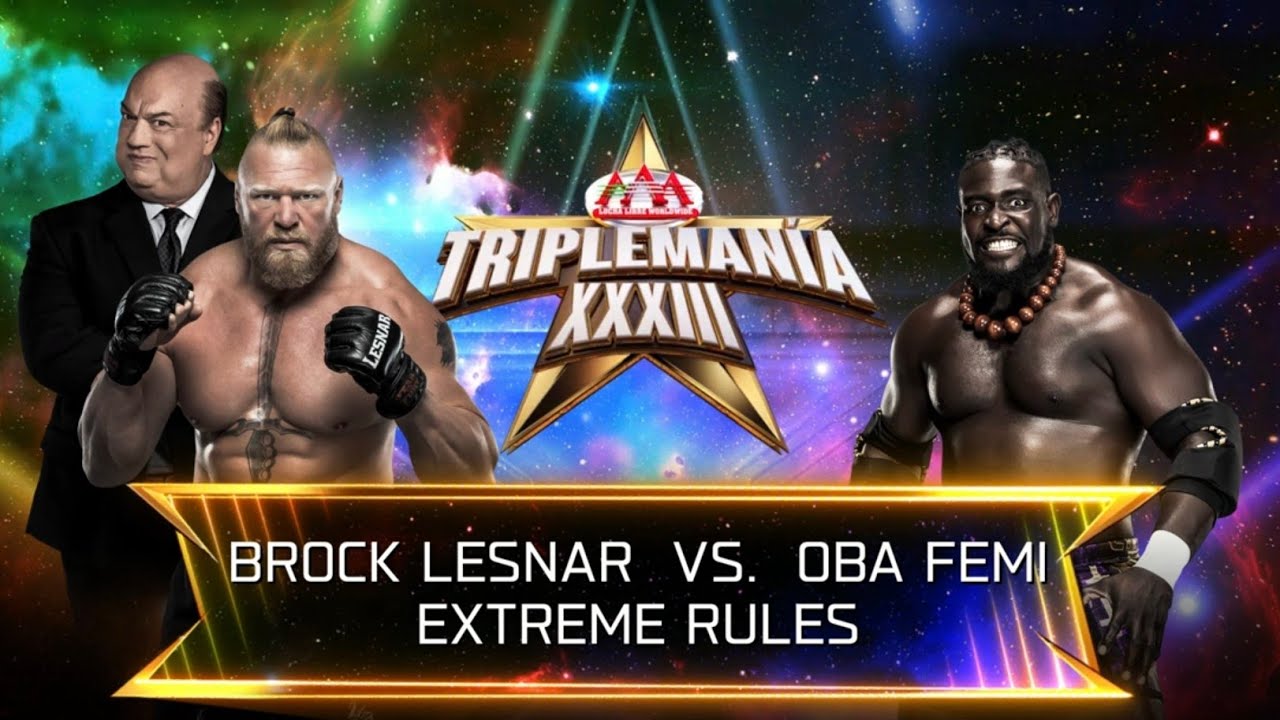 WWE 2k26 - Брок Леснар против Оба Феми: матч по правилам экстремального режима на TripleMania 33