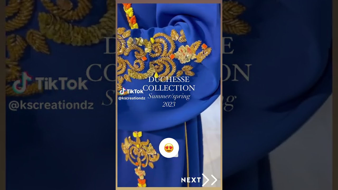 caftan Alg&eacute;rien bleu #caftan_world #algerie #caftan #share #inspiration #caftaninspiration #youtube