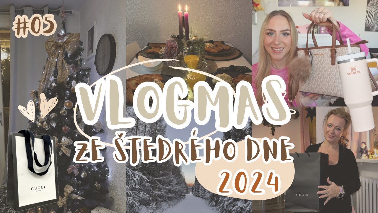 náš ŠTĚDRÝ DEN DOMA V ČECHÁCH & co jsem dostala k Vánocům? // VLOGMAS 5