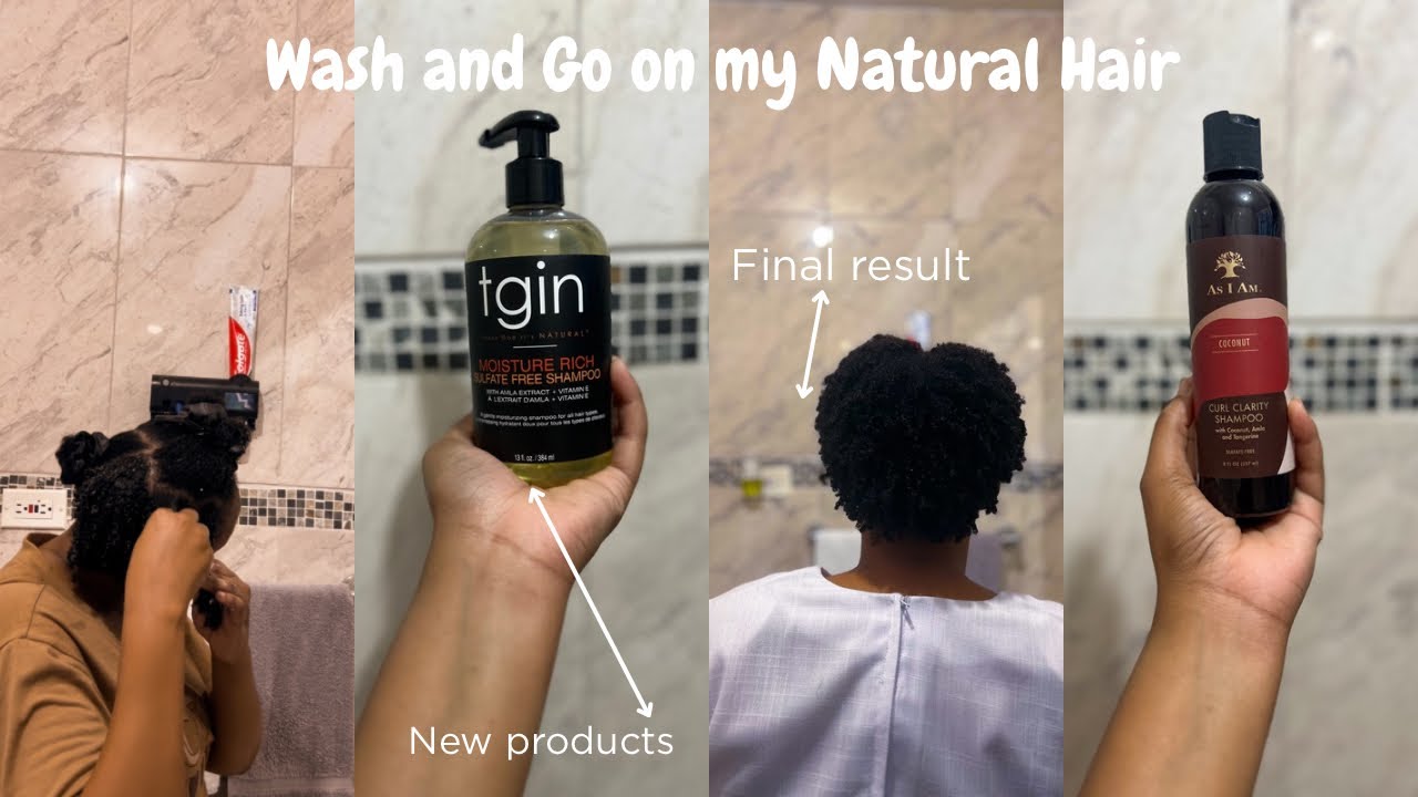 VLOGMAS DAY 2: Attempting a Wash and Go + Results on my type4 natural hair | Trying new Products 