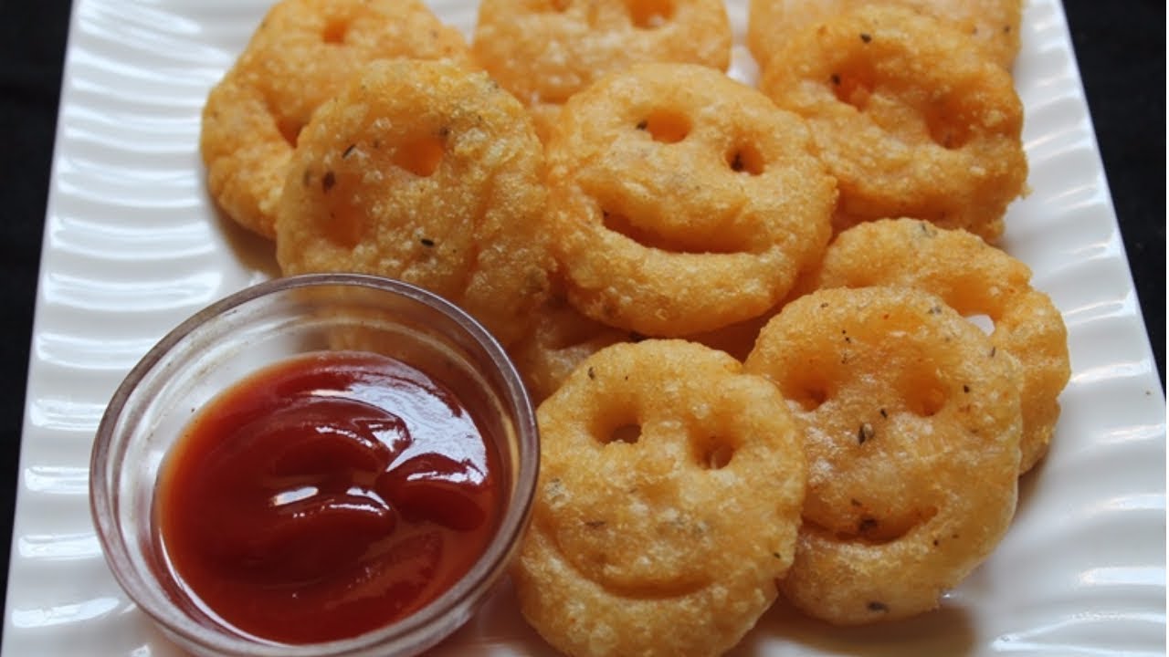 Potato Smileys Recipe | Mccain Smiles Recipe | Homemade Easy & Quick Snack