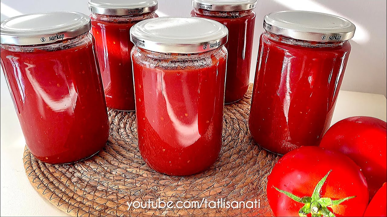 KIŞLIK KAVANOZDA DOMATES KONSERVESİ NASIL YAPILIR?💯 DOMATES SOS TARİFİ