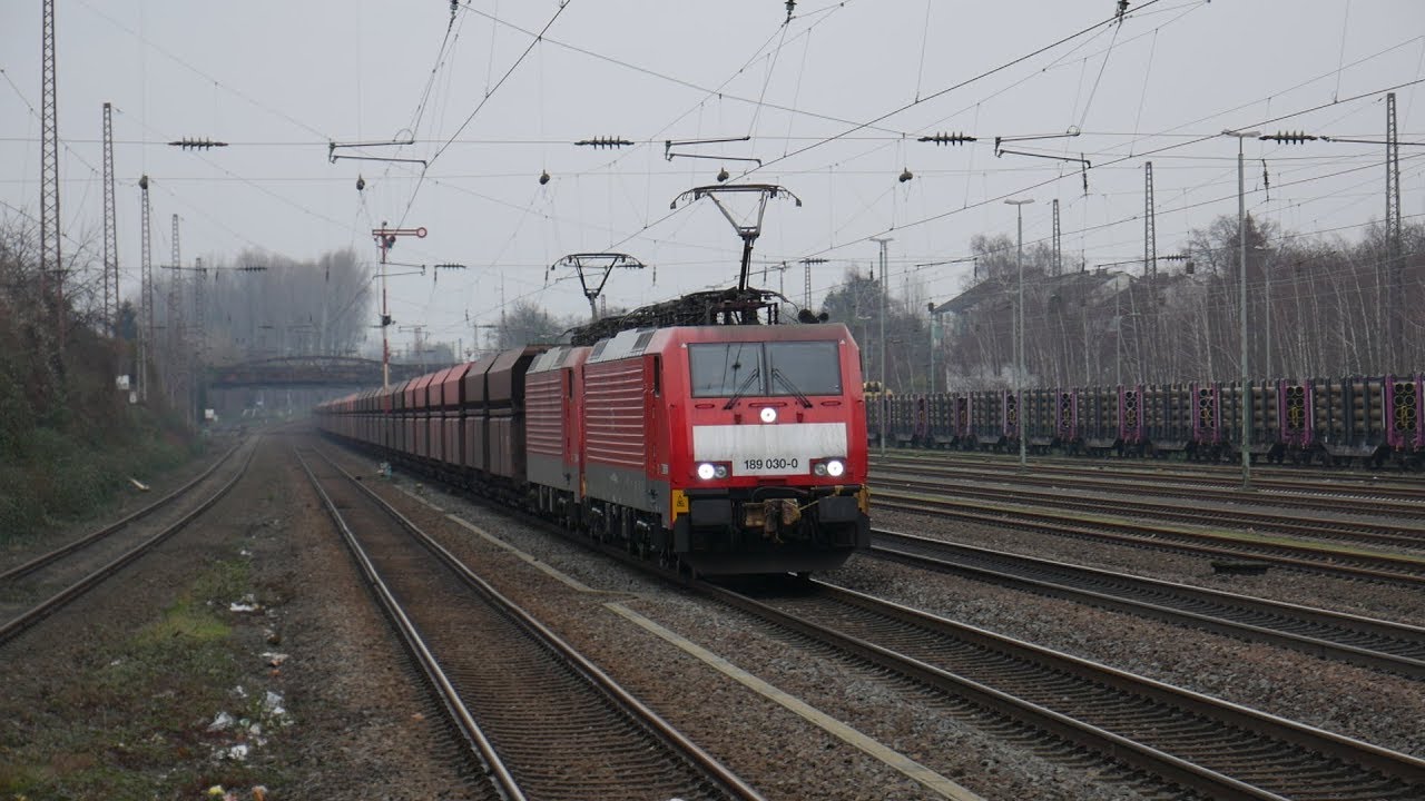 Güterzüge ohne Ende in Düsseldorf Rath mit Macro Br 189 422 193 151 187 185 1260 482