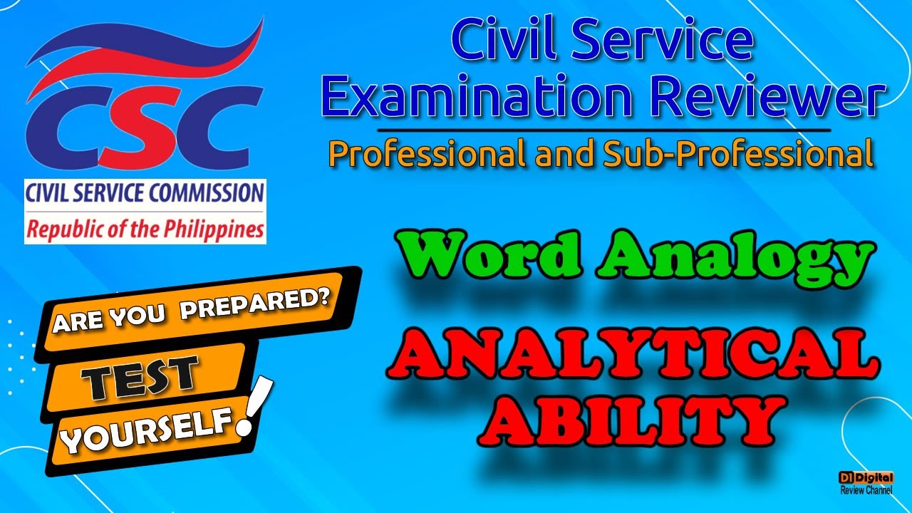 Civil Service Exam Reviewer 2025 - 2026 - Word Analogy | Analytical #cse2026 #civilservicereviewer