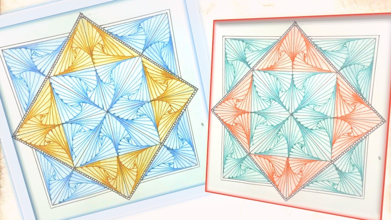 How to draw a Complex Zentangle Paradox / Zentangle Pattern for Beginners