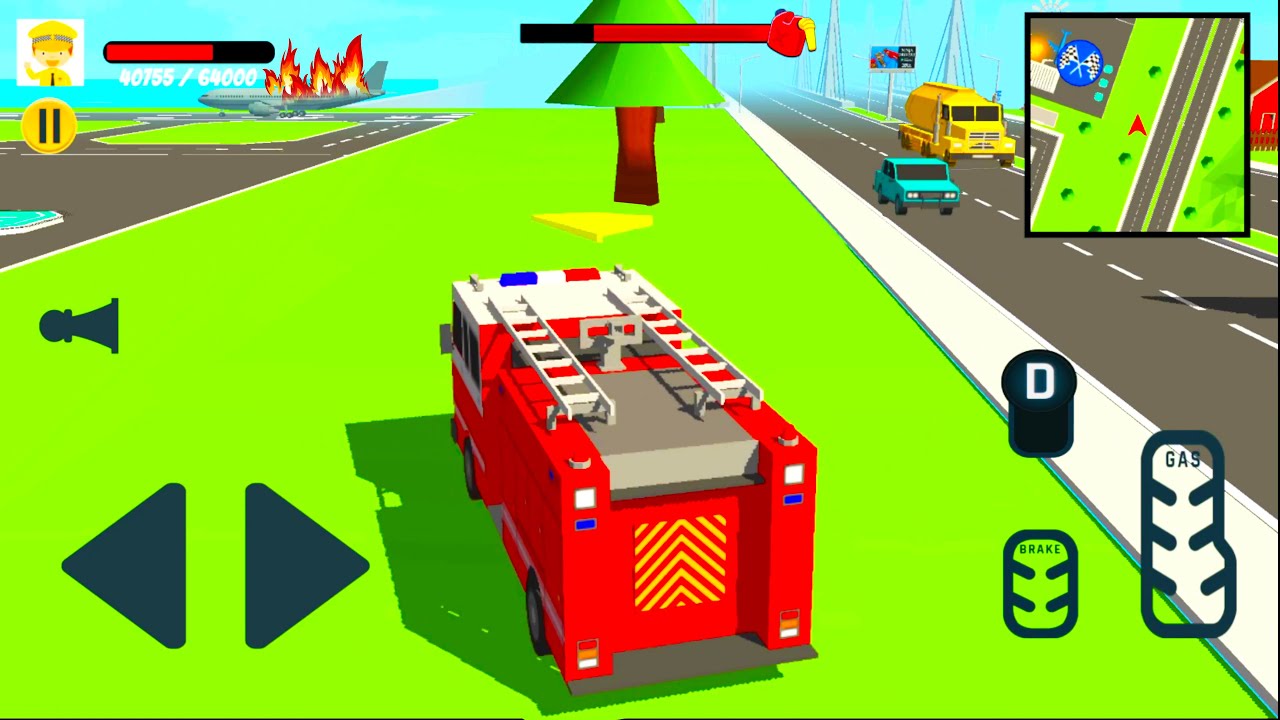 City Driver Open World Fire Truck Driver Gameplay 