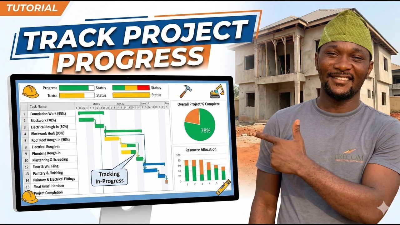How to Track a Construction Schedule in Microsoft Project | Tracking Gantt Tutorial Part 2