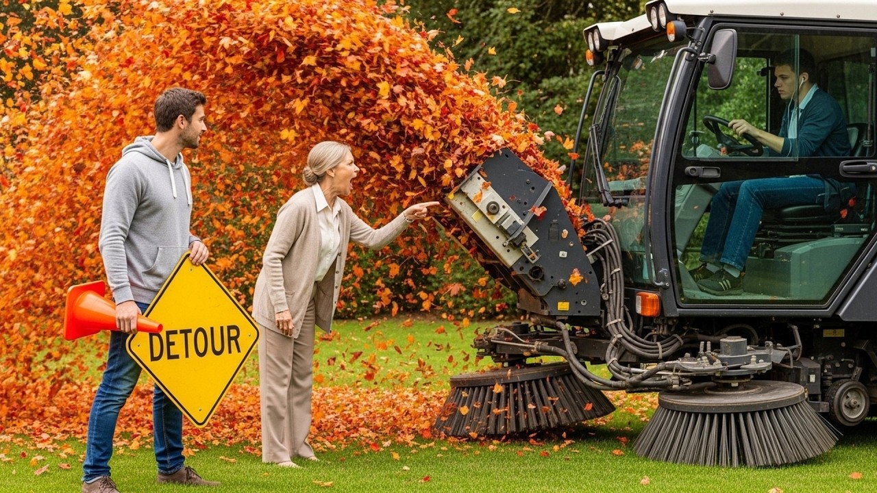 HOA Street Sweeper Buried My Autumn Leaves Back On My Lawn, So I Rerouted It Into Their Yard