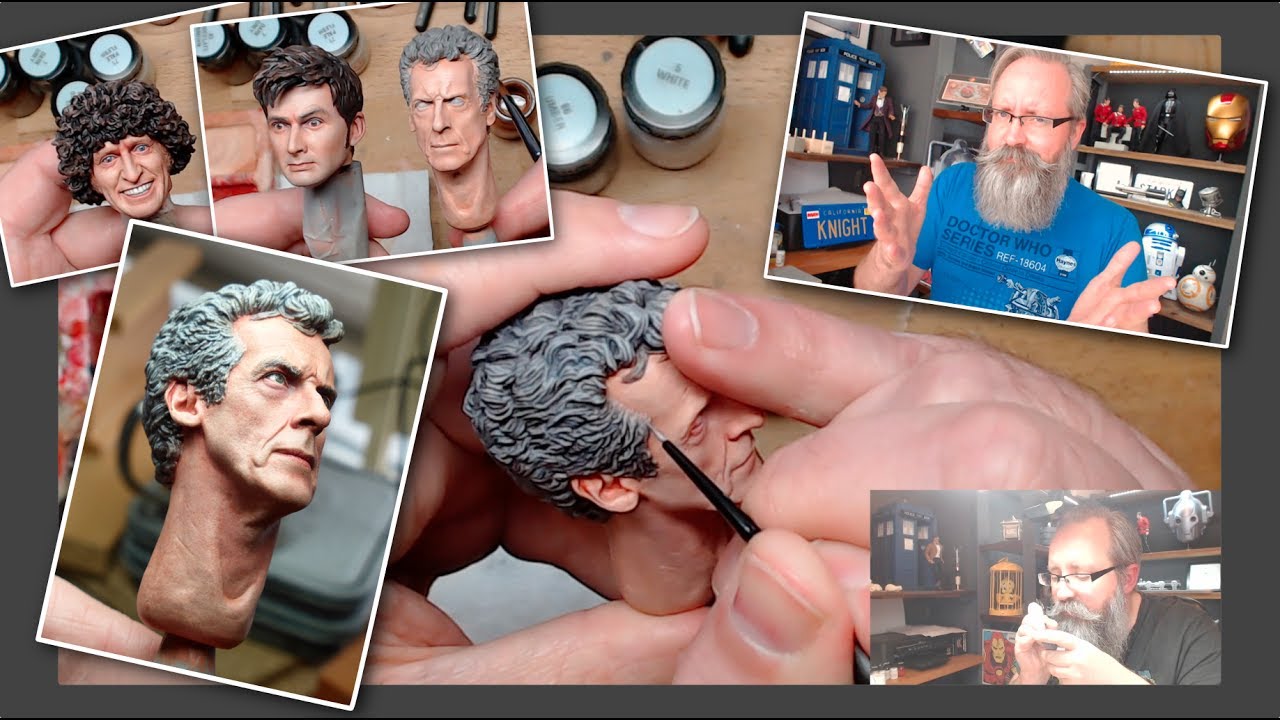 Doctor Who 1/6 Peter Capaldi 12th Doctor figure repaint custom - Big Chief studios not Hot Toys