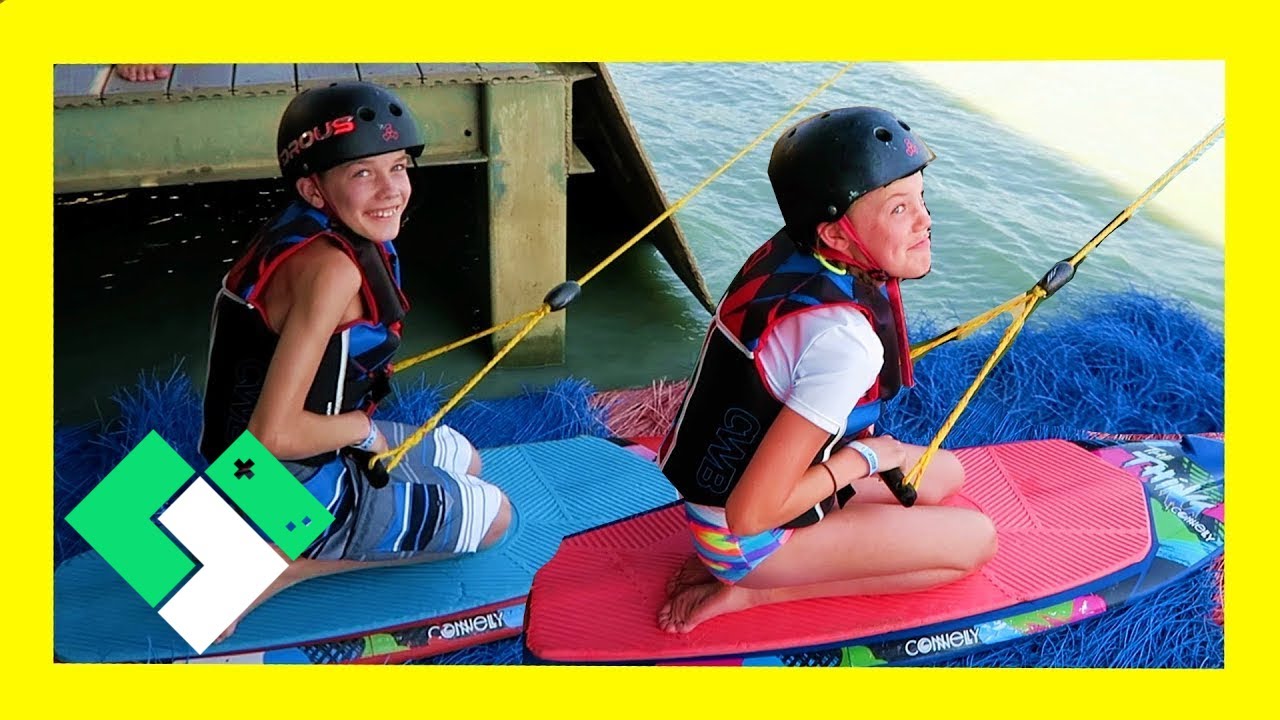 KIDS FIRST TIME KNEEBOARDING EPIC FAIL (Day 1902) | Clintus.tv
