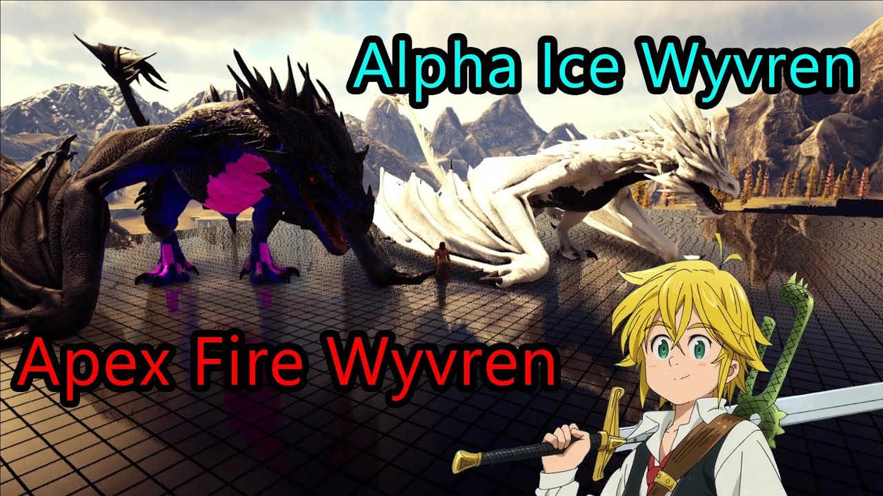 الالفا والابيكس وايفرن....سبام سفاح 🔥🔥 Ark Crazy Alpha And Apex Wyvern