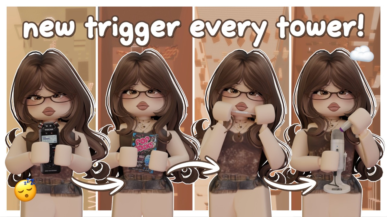 (roblox asmr 🌙) BAKERY TOWER but the trigger CHANGES every tower! 😱🍪