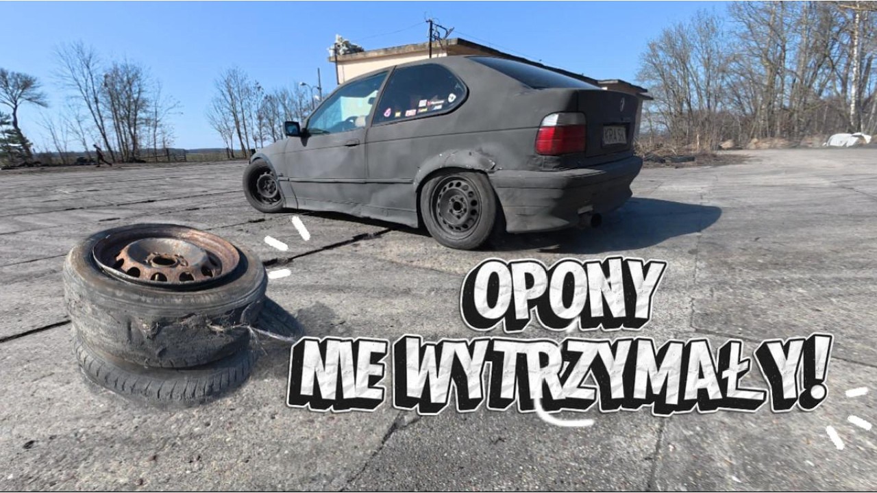 OPONY NIE WYTRZYMAŁY!!!  #drift  #bmw   #drifting  #foryou  #bmwe36   #automobile   #ytshorts