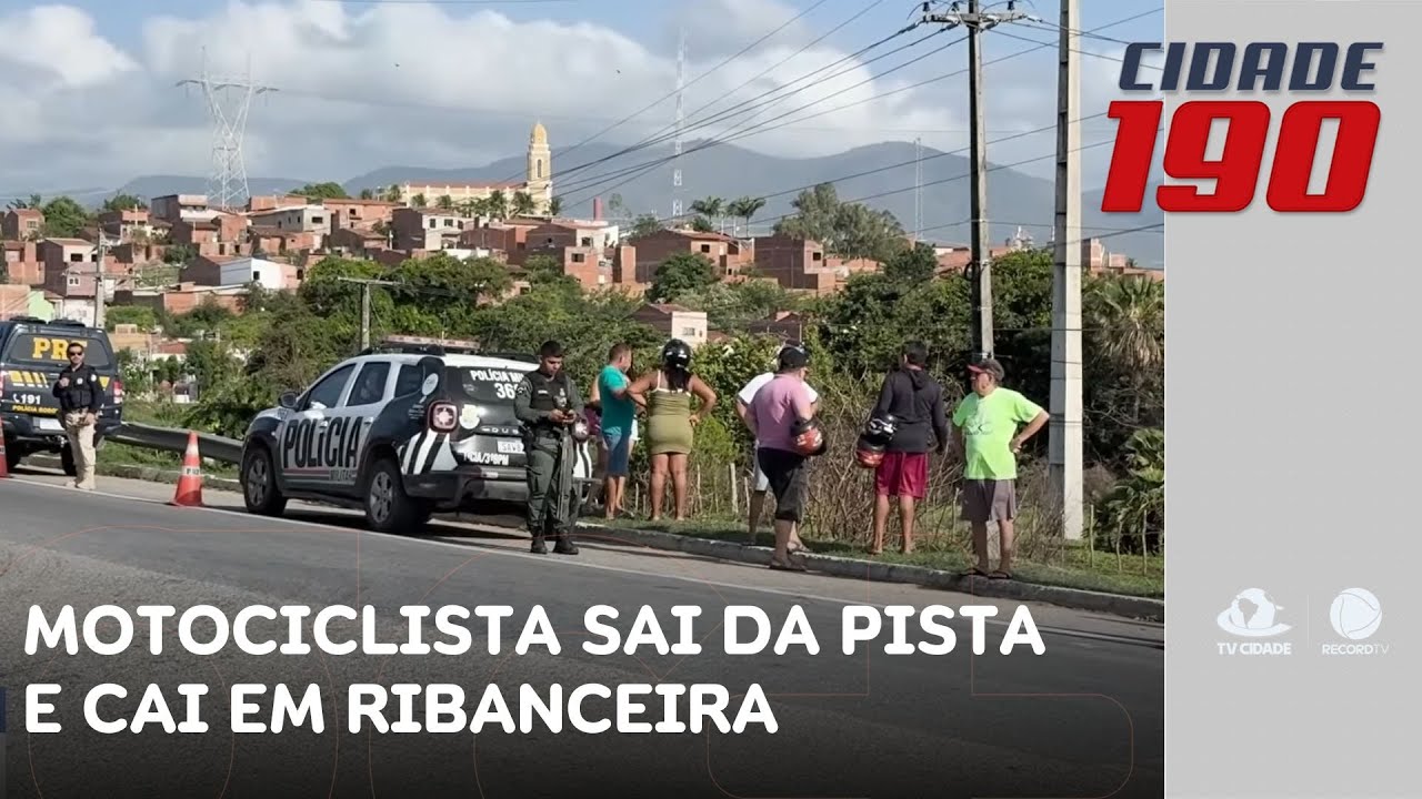 Motociclista perde controle do veículo, sai da pista e cai em ribanceira; ele morreu | Cidade 190
