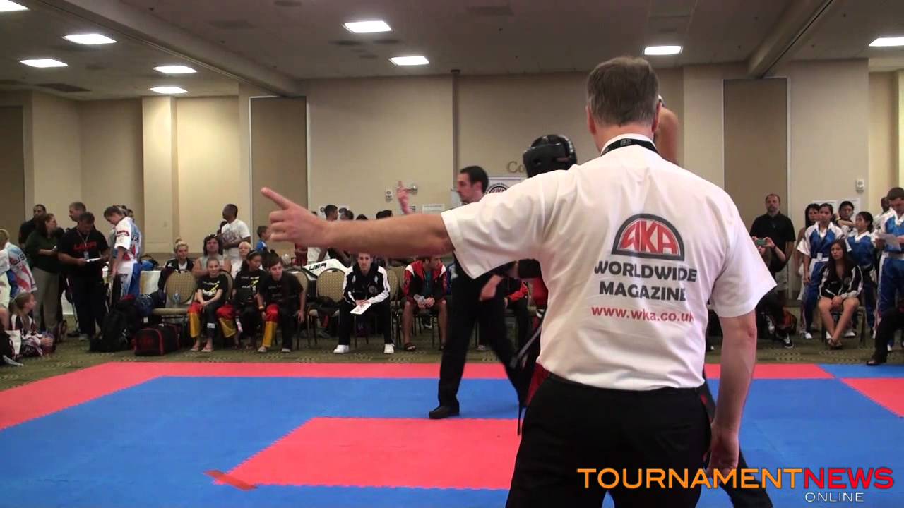 Millan Wang vs David Paddock Point Fighting +50kg Final at WKA World Championships 2012