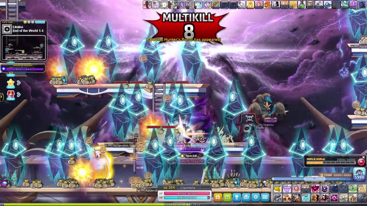 [MapleStory Aurora] Awake Patch - Shadower Training at Limina EotW 1-4