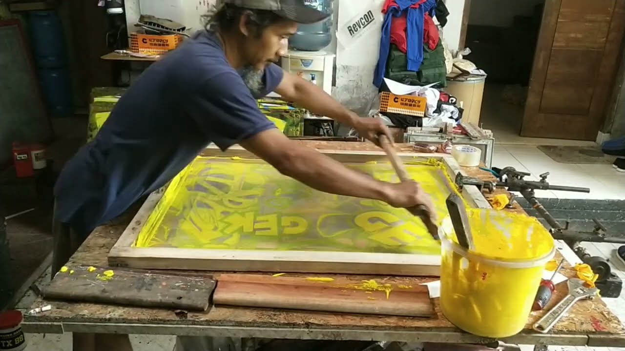 Full Print  CMYK Part II ( how all over print manual shirt process )