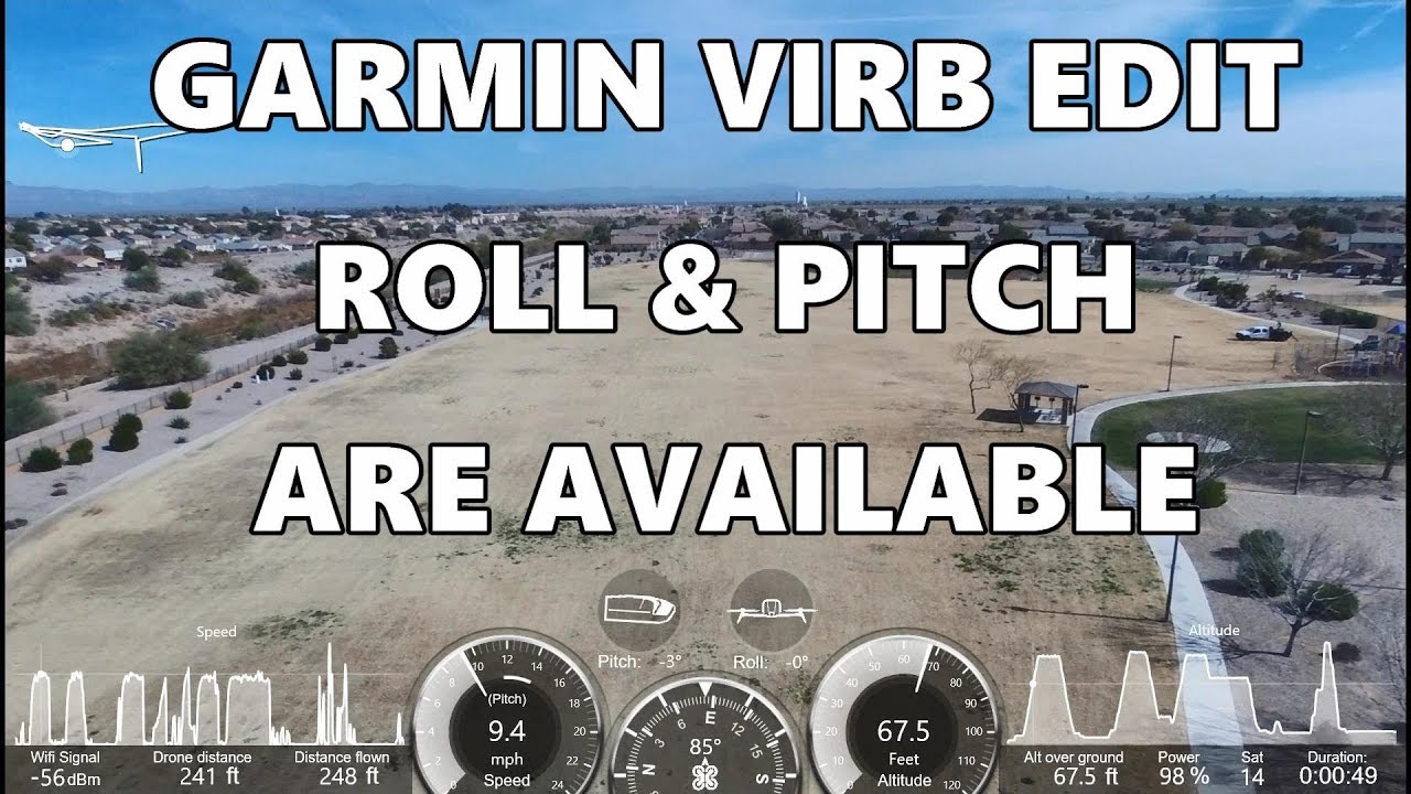 GARMIN VIRB EDIT ROLL & PITCH ARE AVAILABLE