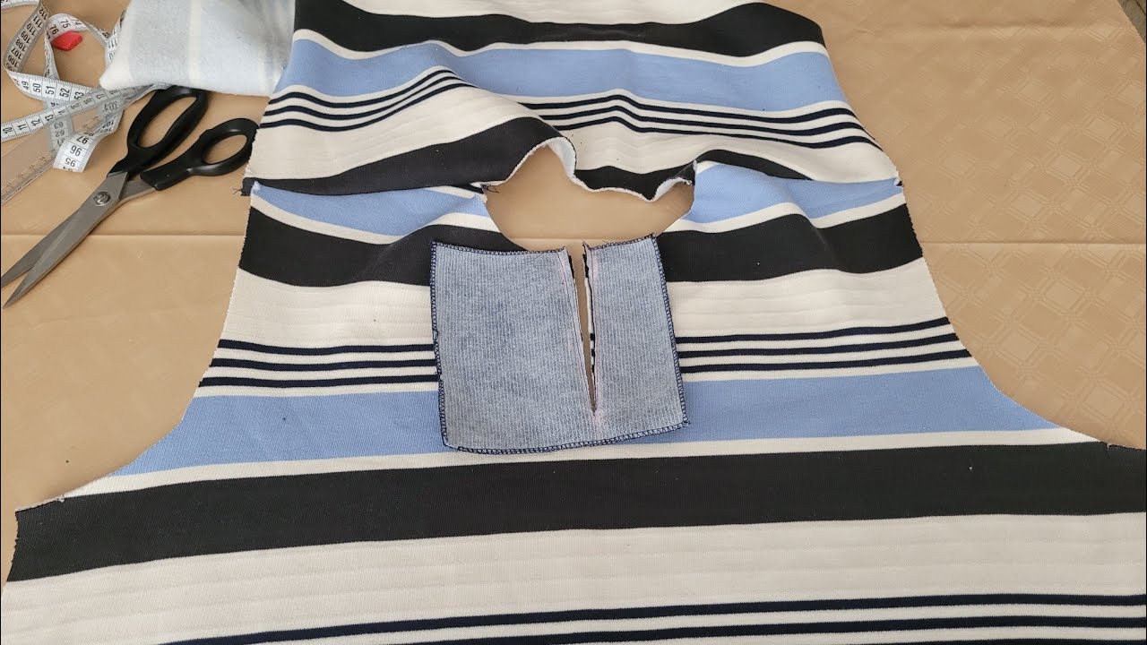 Eşofman pijama ve tshirtlerde yapılan  yarım pat ve ribana yaka en kolay şekilde nasıl dikilir