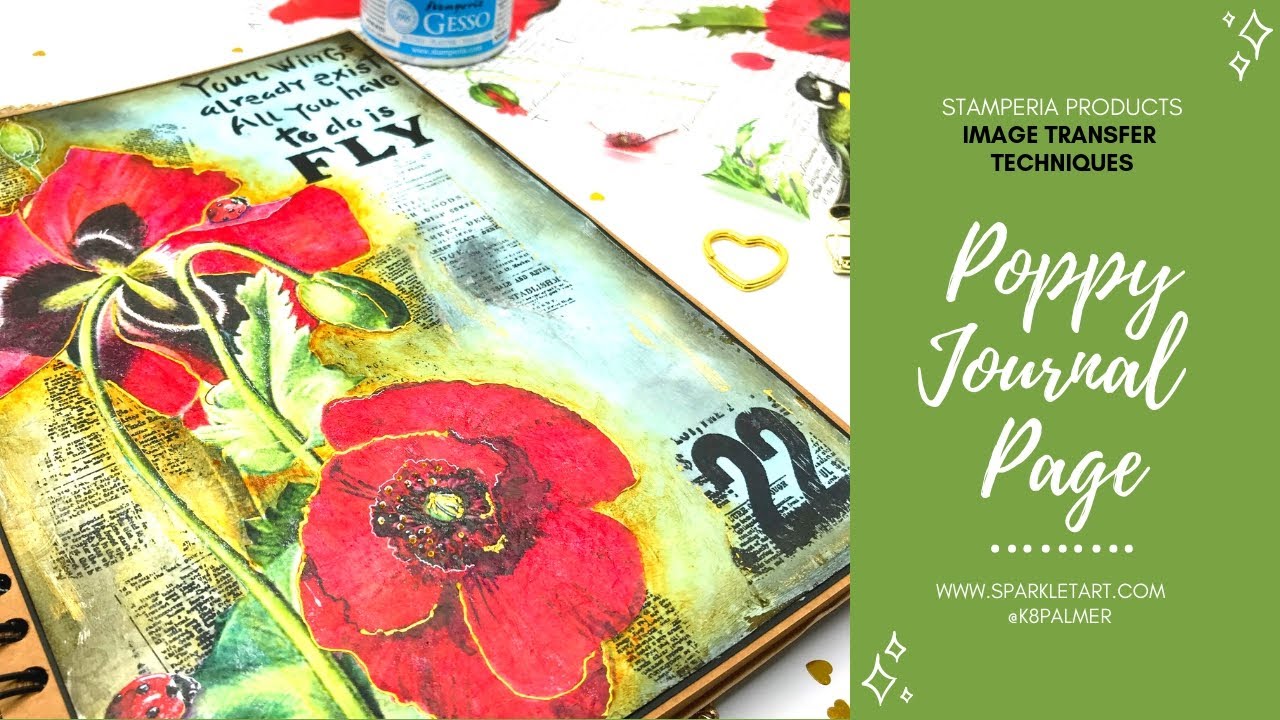 Poppy Page Showing How To Transfer Images Using Stamperia Products