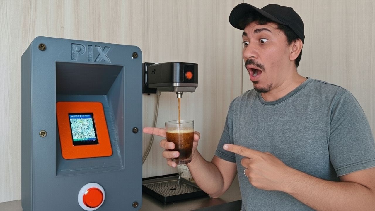 Construí uma máquina de bebidas automática que aceita PIX –MÁQUINA 3 EM 1!