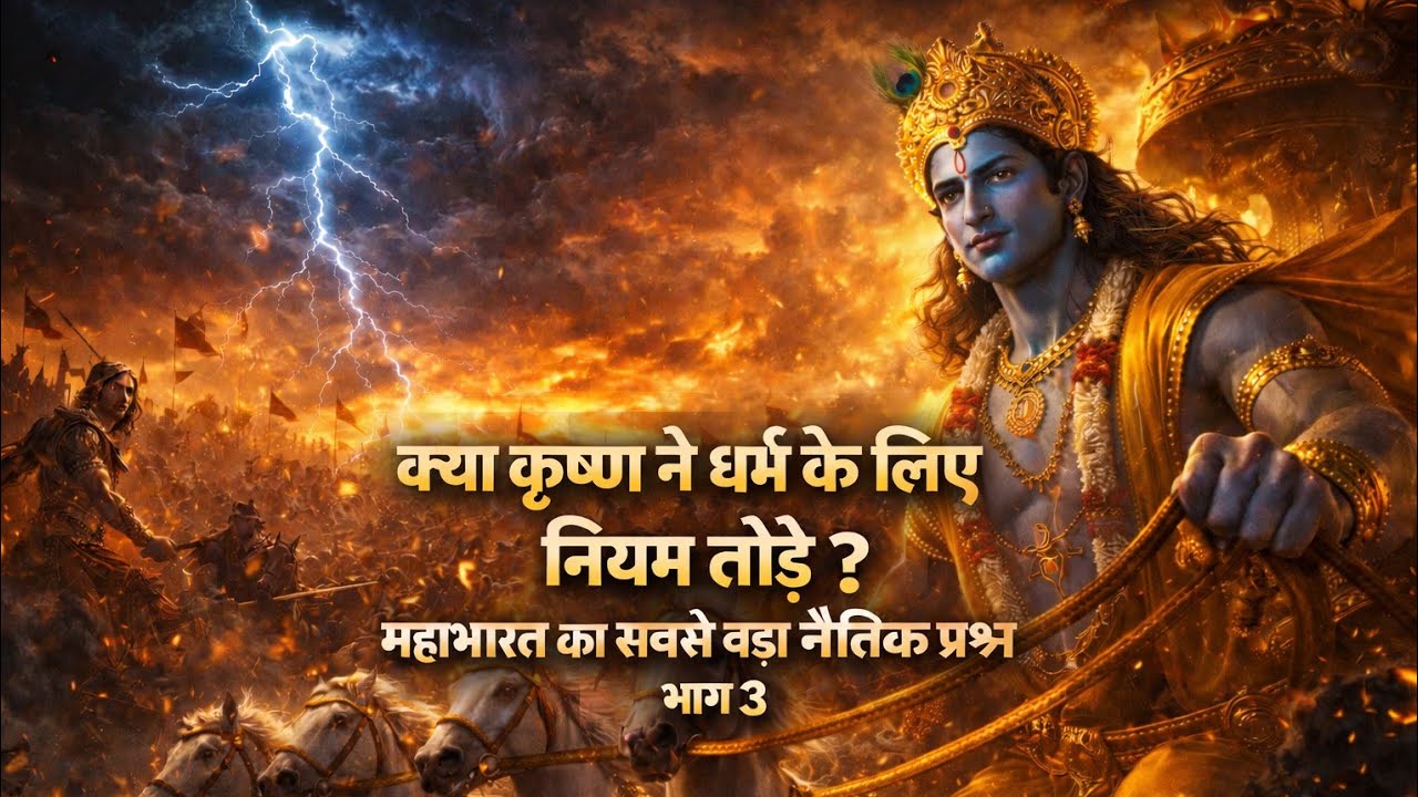 क्या कृष्ण ने नियम तोड़े थे? 😨 | Mahabharat रहस्य #krishna #kurukshetra 