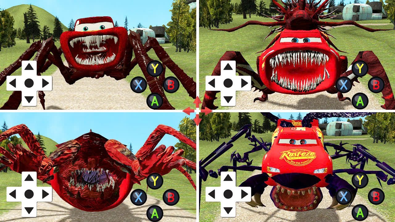MONSTER CAR: Tesla Eater, House Head Eater, Car Eater, Optimus Eater in GMOD!