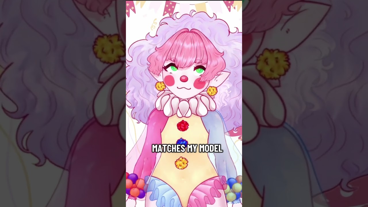 so do you think my voice matches my model #clown #vtuber #englishvtuber